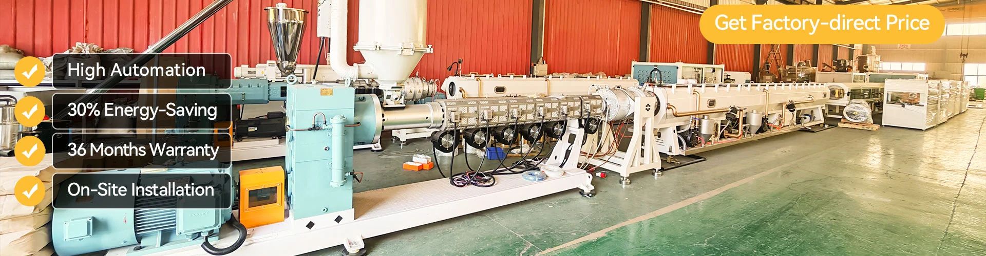 PE-putkien tuotantolinja