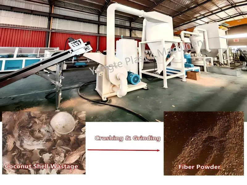 Coconut Shell Recycling WPC Line -kokeilu Vietnam-asiakkaalle