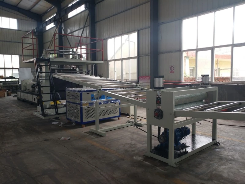 conveyor cooling of HDPE board extrusion machine