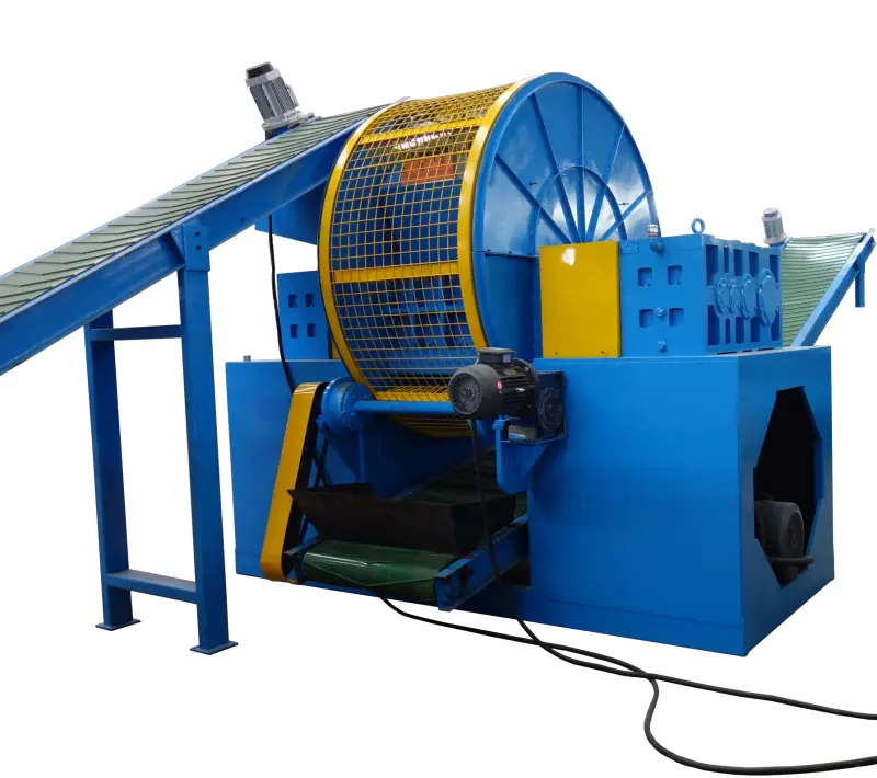 tyre shredding of rubber tyre recycling machine